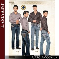 Pantalon Lamasini Western 12101-Dark_Blue-Medium_Blue