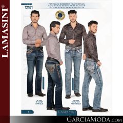 Pantalon Lamasini Western 12101-Dark_Blue-Medium_Blue
