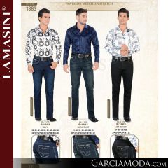 Pantalon Lamasini Western 1863-Navy-Dark_Blue-Jet_Black