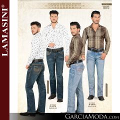 Pantalon Lamasini Western 1870-Dark_Blue-Light_Blue