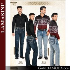 Pantalon Lamasini Western 1872-Dark_Blue-Light_Blue