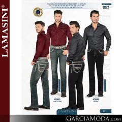 Pantalon Lamasini Western 1872-Dark_Stone-Negro