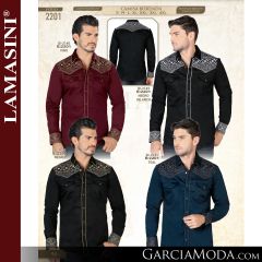 Pantalon Lamasini Western 2201-Vino-Negro_Blanco-Negro-Teal