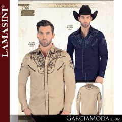 Pantalon Lamasini Western 2206-Navy-Beige