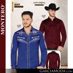 Camisa Vaquera Montero Western 3547-Vino-Royal