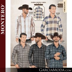 Camisa Vaquera Montero Western 4023-Blanco-Beige-4023-Beige-Negro-Gris
