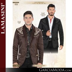 Saco Lamasini Western 494-Negro_Gris-Cafe