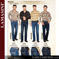 Pantalon Lamasini Western 9022-Med_Blue-Dark_Blue-9021-Med_Blue-Dark_Blue