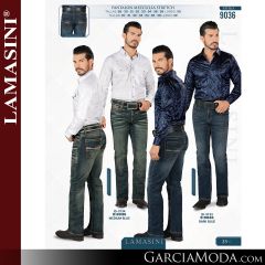 Pantalon Lamasini Western 9036-Medium_Blue-Dark_Blue