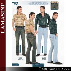 Pantalon Lamasini Western 9043-Dark_Blue-Light_Blue