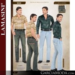 Pantalon Lamasini Western 9043-Dark_Blue-Light_Blue
