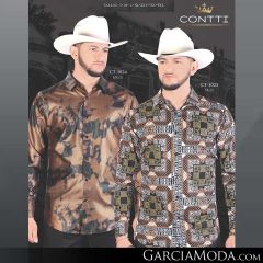 Camisa Contti Western CT-1024-Black_CT-1023-Multi