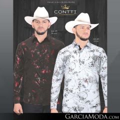 Camisa Contti Western GU-39-Brown_GU-41-White