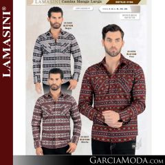 Camisa Vaquera Montero Western 0106-Negro-Vino-Mocha