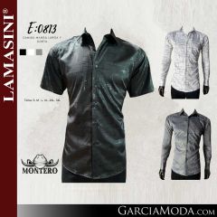 Camisa Vaquera Montero Western 0813-Negro-Blanco-Gris