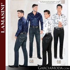 Pantalon Lamasini Western 1863-Dark_Blue-Jet_Black