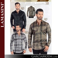 Camisa Vaquera Montero Western 3017-Negro-Beige-Blanco