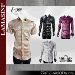 Camisa Vaquera Montero Western 3304-Beige-Negro-Vino-Blanco