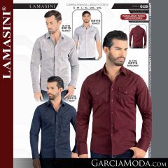 Camisa Vaquera Montero Western 0115-Navy-Burgundy-Blanco