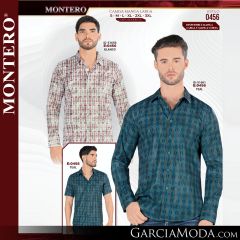Camisa Vaquera Montero Western 0456-Blanco-Teal_L-Teal_S