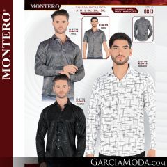 Camisa Vaquera Montero Western 0813-Gris_L-Gris_S-Blanco-Negro