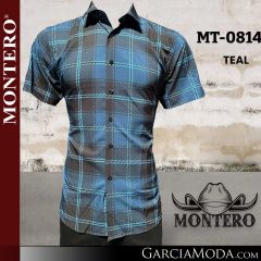 Camisa Vaquera Montero Western 0814-Teal
