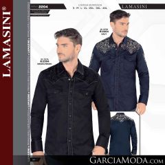 Camisa Vaquera Montero Western 2204-Negro-Navy