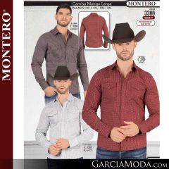 Saco Montero Western 3300-Negro-Vino-Blanco