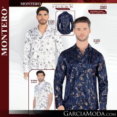 Camisa Vaquera Montero Western 3303-Blanco_L-Blanco_S-Navy