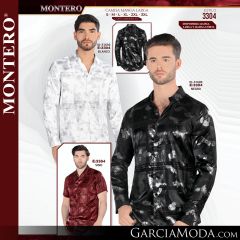 Camisa Vaquera Montero Western 3304-Blanco-Negro-Vino