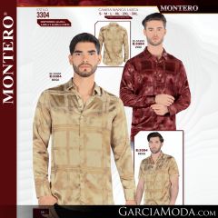 Camisa Vaquera Montero Western 3304-Vino-Beige_L-Beige_S