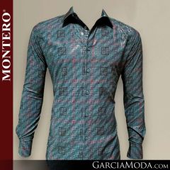 Camisa Vaquera Montero Western 4001-Teal
