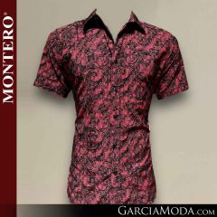 Camisa Vaquera Montero Western 4002-Wine