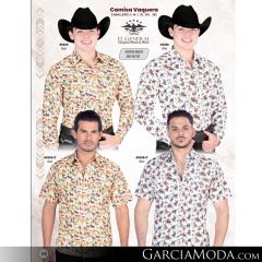 Camisa El General Western Wear 43113-Beige-Vino
