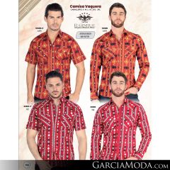 Camisa El General Western Wear 43113-Beige-Vino