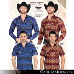 Camisa El General Western Wear 43113-Beige-Vino
