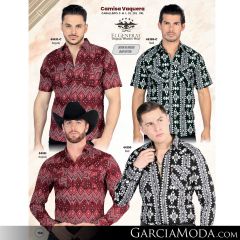 Camisa El General Western Wear 43113-Beige-Vino