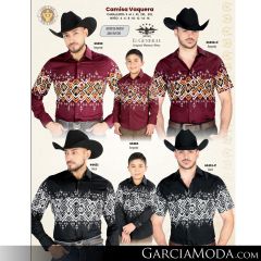 Camisa El General Western Wear 43113-Beige-Vino