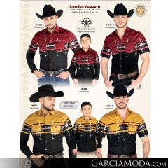 Camisa El General Western Wear 43113-Beige-Vino