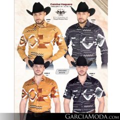 Camisa El General Western Wear 43113-Beige-Vino