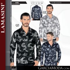 Camisa Vaquera Lamasini Western 4451-Negro-Navy