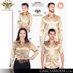 Camisa El General Western Wear 43113-Beige-Vino