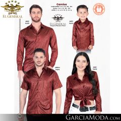 Camisa El General Western Wear 43113-Beige-Vino
