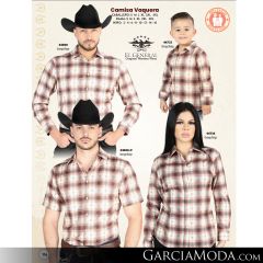 Camisa El General Western Wear 43113-Beige-Vino