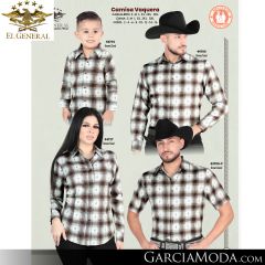 Camisa El General Western Wear 43113-Beige-Vino