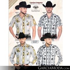 Camisa El General Western Wear 43113-Beige-Vino