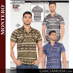 Saco Montero Western MT3005-Blanco-Camel-Azul