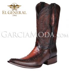 BOTA VAQUERA EXOTICA PIEL AVESTRUZ COGNAC 34394