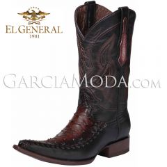 BOTA VAQUERA EXOTICA PIEL AVESTRUZ TABACO 34396