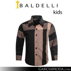 Camisa Baldelli Niño CHK101-Black-Brown